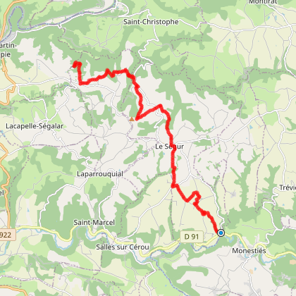 Sentier de liaison du Cérou au Viaur