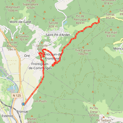 CYCL - MONTÉE DU COL DES ARES DEPUIS FRONSAC